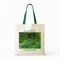 Dk Green Hosta Going GREEN one bag at a time Tote