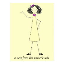 dkpwcolor, a note from the pastor's wife post card