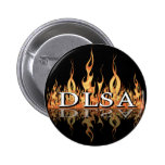 DLSA Flames Pinback Buttons