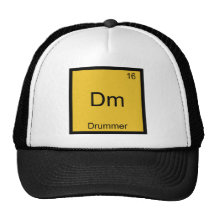 Dm - Drummer Funny Chemistry Element Symbol Tee Mesh Hats