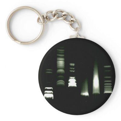 DNA Gel Electrophoresis Keychain by Justin_Directory