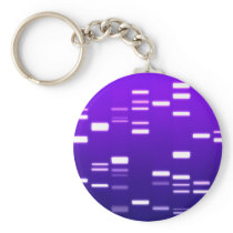 DNA Genetic Code Purple Keychain