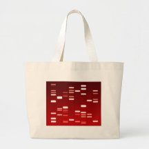 DNA Genetic Code Red Tote Bags
