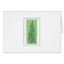 DNA Transcription Tree holiday catd Greeting Card