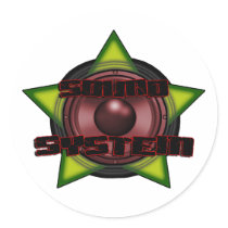 DnB Reggae Dub DUBSTEP DJ Sound System Round Stickers