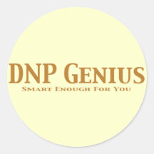 DNP Genius Gifts Round Stickers