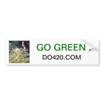DO420.COM GO GREEN do420.com bumper sticker weed