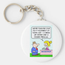 do it yourself bookshop paper pencils key chains