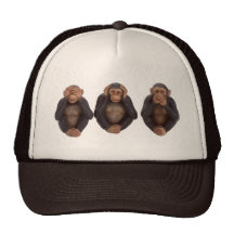 Do No Evil Monkeys Trucker Hats