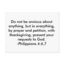 Do not be anxious about anything, but in everyt... postcards