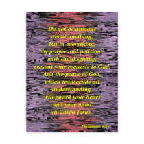 Do Not Be Anxious (warped) - Postcard