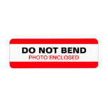 Do Not Bend Warning Label Red