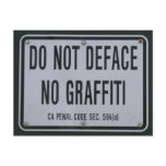 Do Not Deface - No Graffiti Postcards