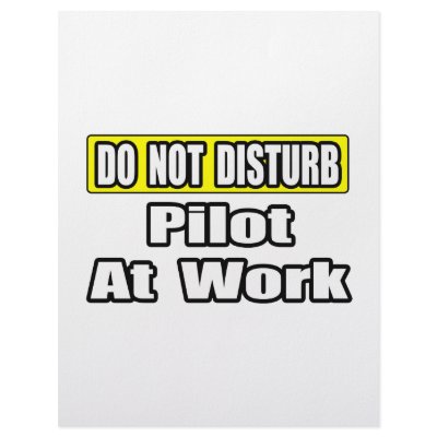 Do Not Disturb...Pilot at Work by pilotshirts
