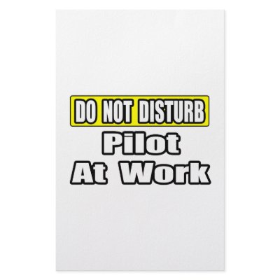 Do Not Disturb...Pilot at Work by pilotshirts