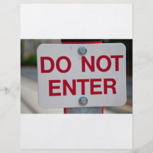 Do Not Enter Sign flyer