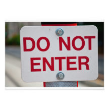 Do Not Enter Sign invitation