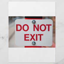 Do Not Exit Sign flyer
