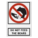 Do Not Feed the Bears Highway Sign Cards