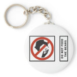Do Not Feed the Bears Highway Sign Keychain