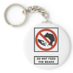 Do Not Feed the Bears Highway Sign Keychains