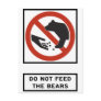 Do Not Feed the Bears Highway Sign Postcard