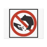 Do Not Feed the Bears Highway Sign Postcard