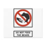Do Not Feed the Bears Highway Sign Post Card