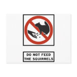 Do Not Feed the Squirrels Highway Sign Post Card