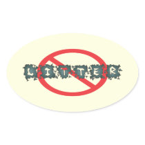 Do Not Litter Symbol Stickers
