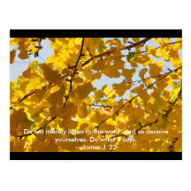 Do not merely listen to the word, and so deceive y post card