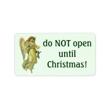 Do NOT open until Christmas! Personalized Address Labels