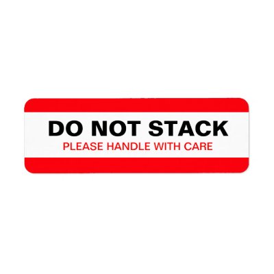Do Not Stack Warning Label Red by worldphotoscope