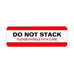 Do Not Stack Warning Label Red