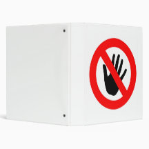 Do not touch 3 ring binder