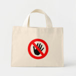 Do not touch canvas bags