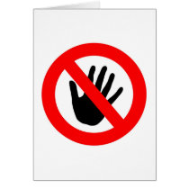 Do not touch greeting cards