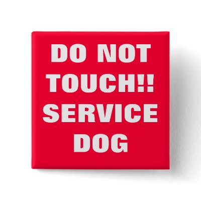 DO NOT TOUCH SERVICE DOG PINS by GAZoomIn