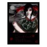 Do not trust Red Flowers Postcard