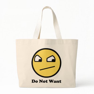 Do Not Want Awesome Face Canvas Bags by MemeRegime
