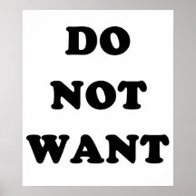 Do Not Want Poster