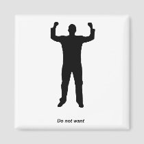 Do Not Want Silhouette magnets