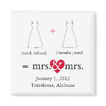 Do the Math Lesbian Save the Date Magnet