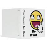 Do Want Awesome Face Smiley binders