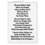 Do You Believe That - Message Inside Card