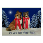 Do You Hear? Sheltie Christmas Card