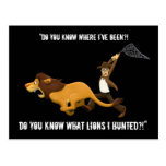 "Do You Know What Lions I Hunted?" Postcard