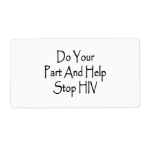 Do Your Part And Help Stop HIV Shipping Label