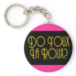 "Do Youx?" Synth Pop Keychain Black with Hot Pink