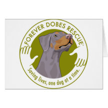 dobe-fawn-uncropped-ear-logo-8-29-11 greeting card